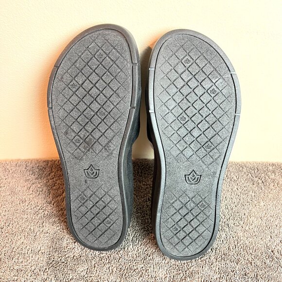 Spenco Womens Black Wide Band Sunset Comfort Flats Sandals Shoes Size 8 - Picture 8 of 11